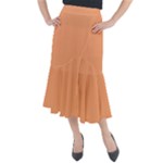 Cantaloupe Orange Midi Mermaid Skirt