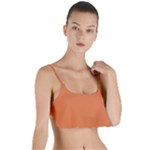 Coral Rose Layered Top Bikini Top 