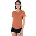 Coral Rose Back Cut Out Sport Tee