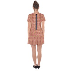 Drop Hem Mini Chiffon Dress 