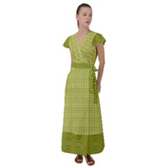 Flutter Sleeve Maxi Dress 