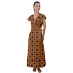 Azteca (2) Flutter Sleeve Maxi Dress