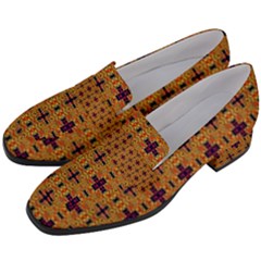 Women s Chunky Heel Loafers 