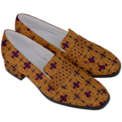 Women s Chunky Heel Loafers 