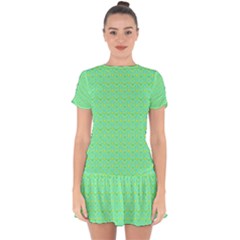 Drop Hem Mini Chiffon Dress 