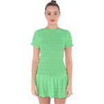 Carnatial Drop Hem Mini Chiffon Dress