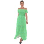 Carnatial Off Shoulder Open Front Chiffon Dress