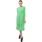 Carnatial Ruffle End Midi Chiffon Dress