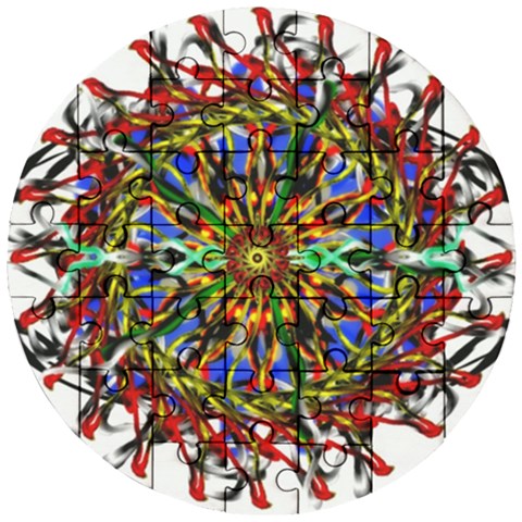 Sight Six Wooden Puzzle Round from ArtsNow.com