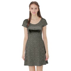Short Sleeve Skater Dress Front Short Sleeve Skater Dress Front
