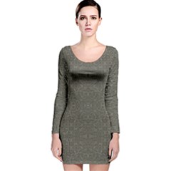 Long Sleeve Velvet Bodycon Dress 