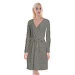 Melody Long Sleeve Velvet Front Wrap Dress