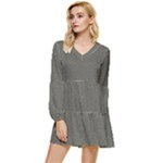 Melody Tiered Long Sleeve Mini Dress