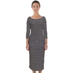 Melody Quarter Sleeve Midi Bodycon Dress