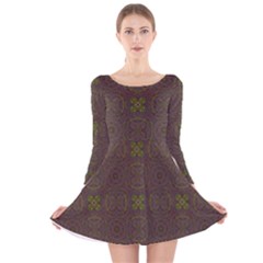 Long Sleeve Velvet Skater Dress 