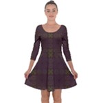 Artist Pallete Quarter Sleeve Skater Dress