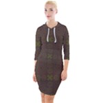 Artist Pallete Quarter Sleeve Hood Bodycon Dress