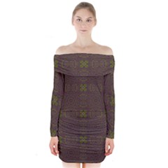Long Sleeve Off Shoulder Dress 