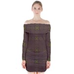 Artist Pallete Long Sleeve Off Shoulder Dress