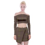 Artist Pallete Off Shoulder Top with Mini Skirt Set