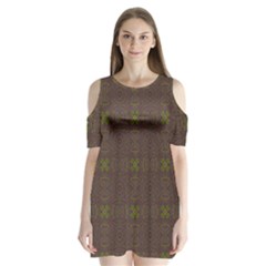Artist Pallete Shoulder Cutout Velvet One Piece from ArtsNow.com