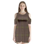 Artist Pallete Shoulder Cutout Velvet One Piece