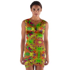 Wrap Front Bodycon Dress 