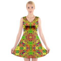 V-Neck Sleeveless Dress 