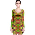 Black Beauty Long Sleeve Velvet Bodycon Dress