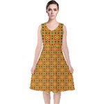 Pate (2) V-Neck Midi Sleeveless Dress 