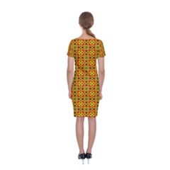 Classic Short Sleeve Midi Dress Back Classic Short Sleeve Midi Dress Back