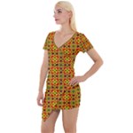 Pate (2) Short Sleeve Asymmetric Mini Dress