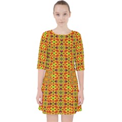 Quarter Sleeve Pocket Dress 