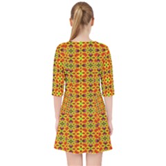 Quarter Sleeve Pocket Dress 