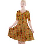 Pate (2) Quarter Sleeve A-Line Dress