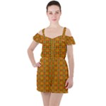 Pate (2) Ruffle Cut Out Chiffon Playsuit