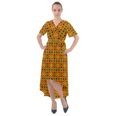 Front Wrap High Low Dress 