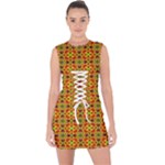 Pate (2) Lace Up Front Bodycon Dress