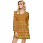 Pate (2) Tiered Long Sleeve Mini Dress