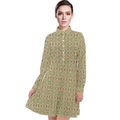 Long Sleeve Chiffon Shirt Dress 