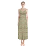 Fuzzy Bear (2) Button Up Chiffon Maxi Dress