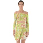 Watercolor Autumn (2) Off Shoulder Top with Skirt Set