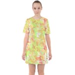 Watercolor Autumn (2) Sixties Short Sleeve Mini Dress
