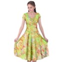 Cap Sleeve Wrap Front Dress 