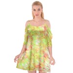 Watercolor Autumn (2) Cutout Spaghetti Strap Chiffon Dress