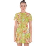 Watercolor Autumn (2) Drop Hem Mini Chiffon Dress