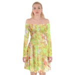 Watercolor Autumn (2) Off Shoulder Skater Dress