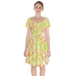 Watercolor Autumn (2) Short Sleeve Bardot Dress
