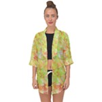 Watercolor Autumn (2) Open Front Chiffon Kimono