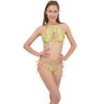 Watercolor Autumn (2) Cross Front Halter Bikini Set